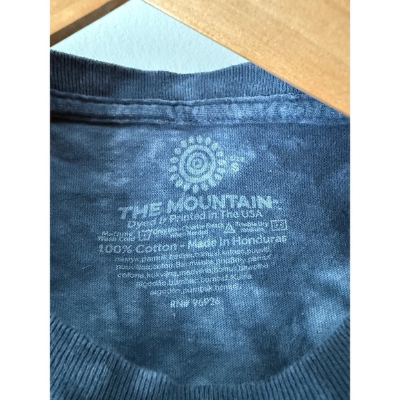 The Mountain Wolf Tie Dye Graphic T-Shirt Blue Pink Moon Mens Small S Cotton - Picture 3 of 5